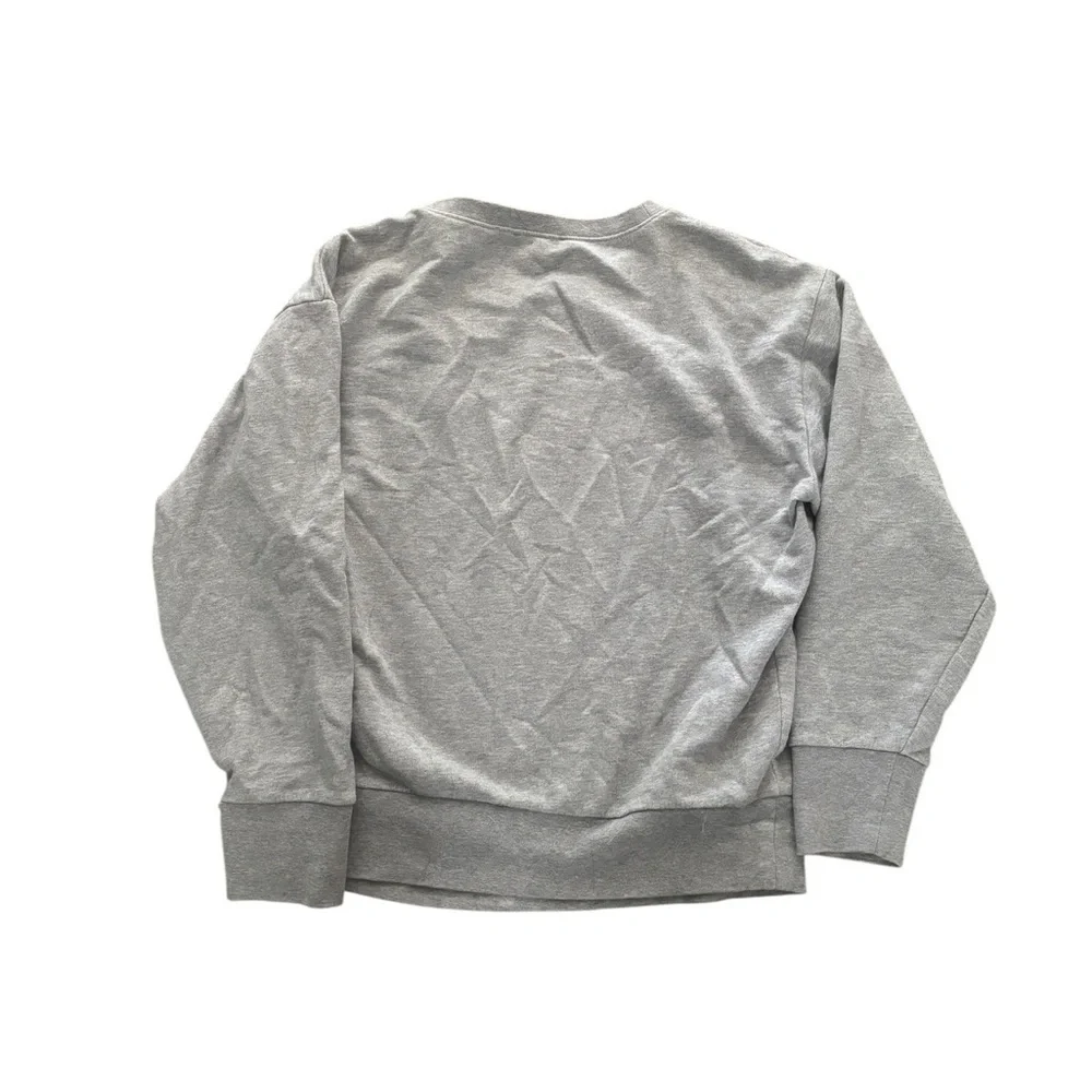 J. Crew Gray Sweatshirt with Floral Design